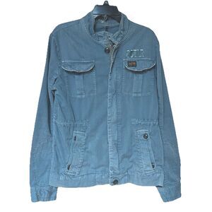 G-star Raw Shoreline Jacket Women’s Lg Utility Cinch Waist Blue